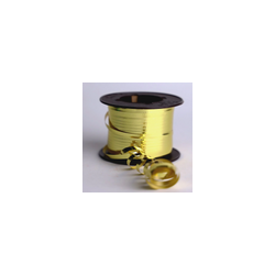 Hilo curly 100 metros dorado metalico
