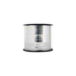 Hilo curly 100 metros plata metalico