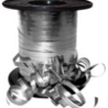 Hilo curly 100 metros plata metalico