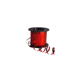 Hilo curly 100 metros rojo metalico