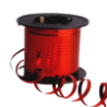 Hilo curly 100 metros rojo metalico
