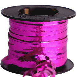 Hilo curly 100 metros fucsia metalico